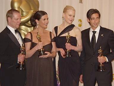 Chris Cooper, Catherine Zeta-Jones, Nicole Kidman and Adrien Brody | 75th Annual Academy Awards