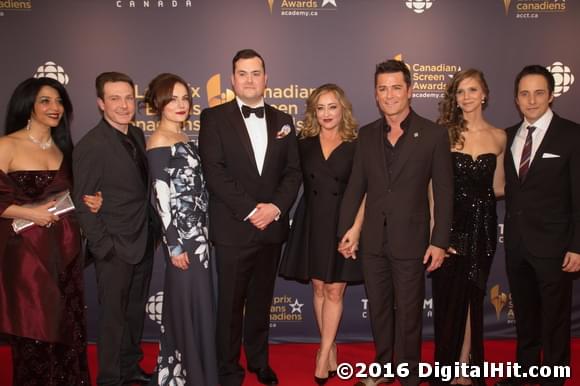 Lachlan Murdoch, Arwen Humphreys, Kristian Bruun, Chantal Craig, Yannick Bisson and Jonny Harris | 4th Canadian Screen Awards