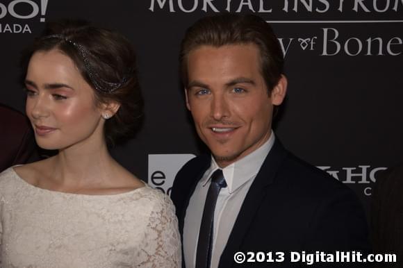 Lily Collins and Kevin Zegers at The Mortal Instruments: City of Bones Toronto premiere