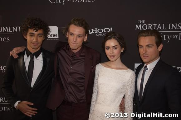Robert Sheehan, Jamie Campbell Bower, Lily Collins and Kevin Zegers at The Mortal Instruments: City of Bones Toronto premiere