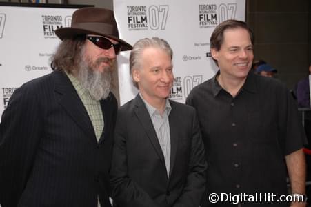 Larry Charles, Bill Maher and Tom Ortenberg | Religulous premiere | 32nd Toronto International Film Festival