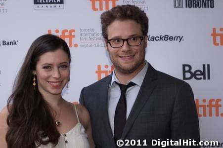 Lauren Miller and Seth Rogen | 50/50 premiere | 36th Toronto International Film Festival