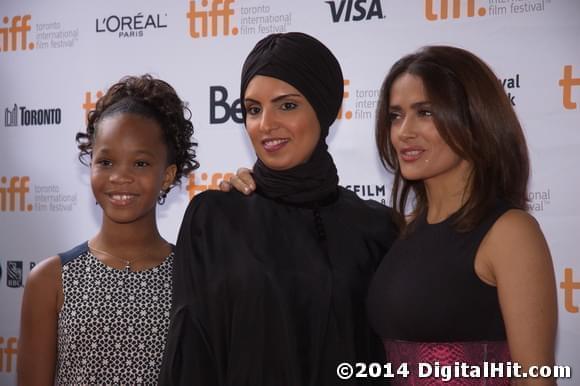 Photo: Picture of Quvenzhané Wallis, Fatma Al Remaihi and Salma Hayek | Kahlil Gibran's The Prophet premiere | 39th Toronto International Film Festival TIFF2014-d3c-0106.jpg