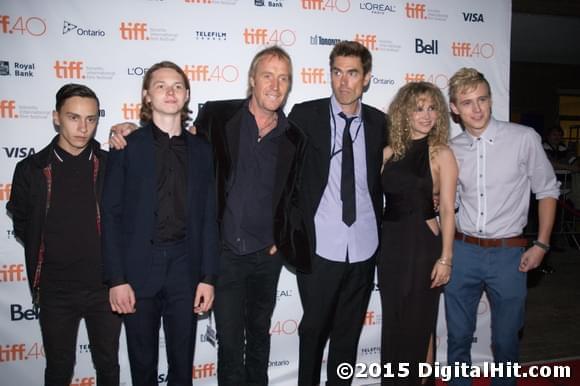 Keir Gilchrist, Jack Kilmer, Rhys Ifans, Tim Godsall, Juno Temple and Dale Whibley | Len and Company premiere | 40th Toronto International Film Festival