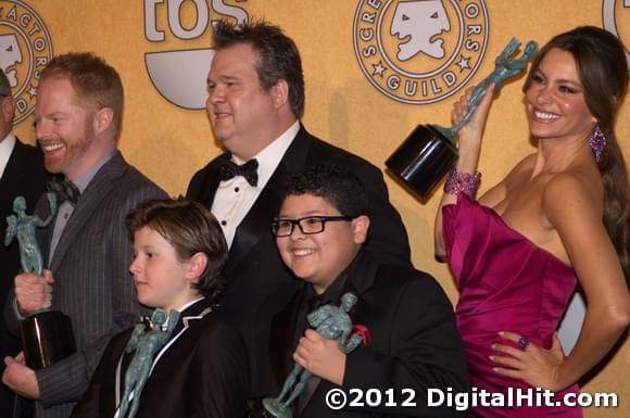 Jesse Tyler Ferguson, Eric Stonestreet, Sofia Vergara, Nolan Gould and Rico Rodriguez | 18th Annual Screen Actors Guild Awards