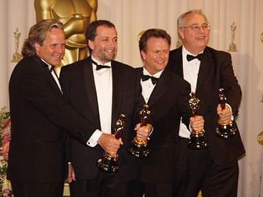 Jim Rygiel, Joe Letteri, Randall William Cook and Alex Funk | 75th Annual Academy Awards