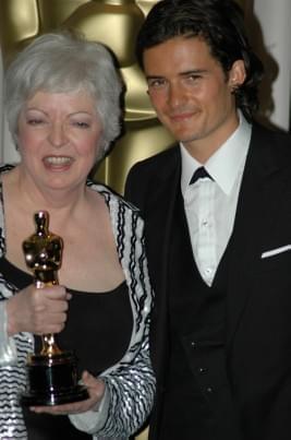 Thelma Schoonmaker and Orlando Bloom | 77th Annual Academy Awards