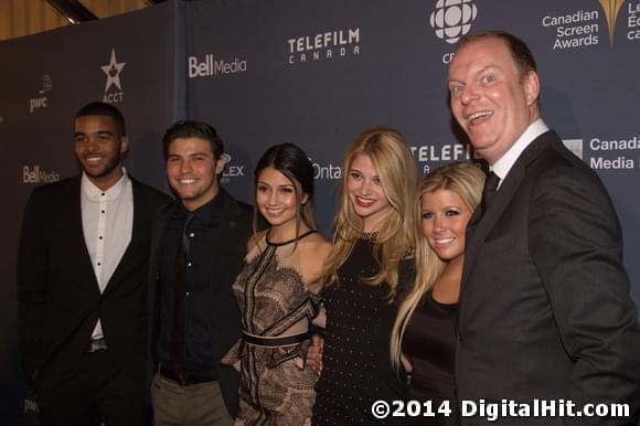 A.J. Saudin, Luke Bilyk, Cristine Prosperi, Sarah Fisher, Jessica Tyler and Stefan Brogren | Awards Gala Night Two | 2nd Canadian Screen Awards