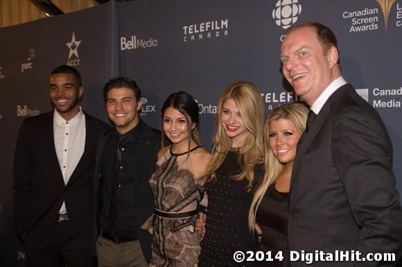 A.J. Saudin, Luke Bilyk, Cristine Prosperi, Sarah Fisher, Jessica Tyler and Stefan Brogren | Awards Gala Night Two | 2nd Canadian Screen Awards