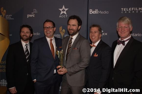 Miklos Perlus, Mark J.W. Bishop, Matthew Hornburg, Stephen Turnbull and Steve Sloan | Awards Gala Night Two | 2nd Canadian Screen Awards