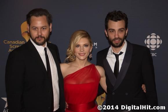 Jonathan Sobol, Katheryn Winnick and Jay Baruchel | CBC Broadcast Gala | 2nd Canadian Screen Awards