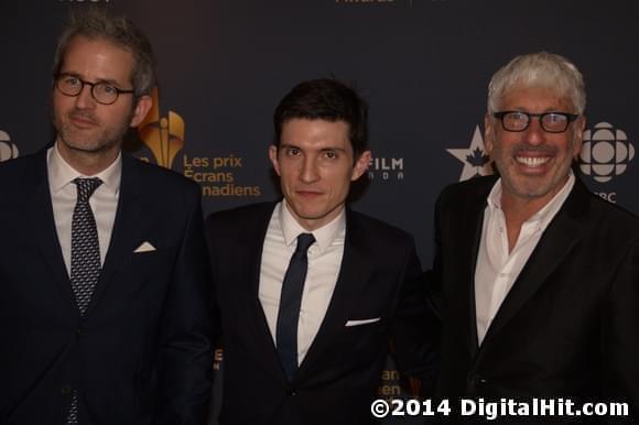 Javier Gullón, Miguel A. Faura and Niv Fichman | CBC Broadcast Gala | 2nd Canadian Screen Awards