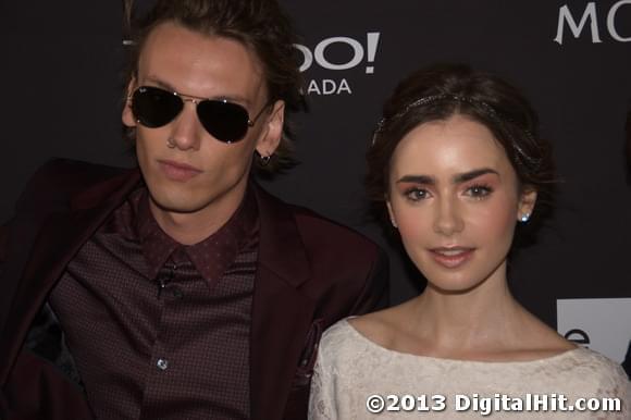 Jamie Campbell Bower and Lily Collins at The Mortal Instruments: City of Bones Toronto premiere