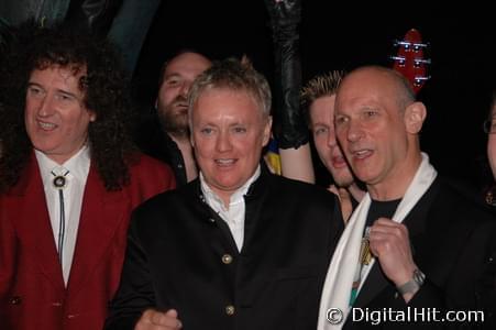 Brian May, Roger Taylor and David Mirvish | Post-Show Backstage Gathering | We Will Rock You opening night – Toronto