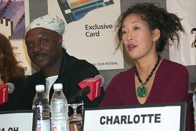 Robert Wisdom and Sandra Oh | Dancing | Blue Iguana press conference | 25th Toronto International Film Festival