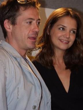 Robert Downey Jr. and Katie Holmes at The Singing Detective press conference | 28th Toronto International Film Festival
