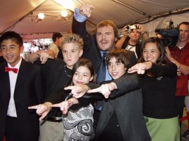 Robert Tsei, Kevin Clark, Miranda Cosgrove, Jack Black, Joey Gaydos and Rebecca Brown at The School of Rock premiere | 28th Toronto International Film Festival