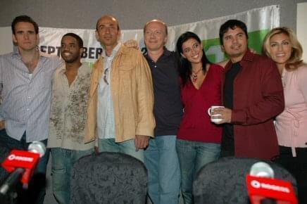 Matt Dillon, Larenz Tate, Shaun Toub, Paul Haggis, Bahar Soomekh, Michael Pena and Jennifer Esposito | Crash press conference | 29th Toronto International Film Festival