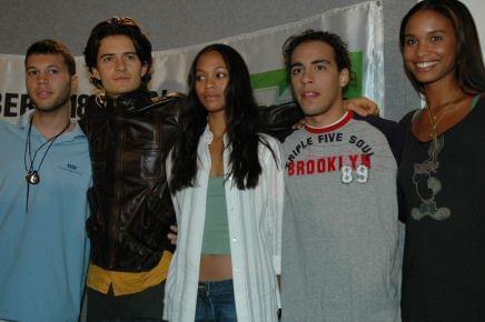 Photo: Picture of Frank E. Flowers, Orlando Bloom, Zoe Saldana, Victor Rasuk and Joy Bryant | Haven press conference | 29th Toronto International Film Festival t04c-4-180.jpg