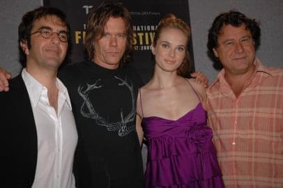 Atom Egoyan, Kevin Bacon, Rachel Blanchard and Robert Lantos | Where the Truth Lies press conference | 30th Toronto International Film Festival