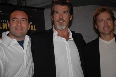 Richard Shepard, Pierce Brosnan and Greg Kinnear at The Matador press conference | 30th Toronto International Film Festival