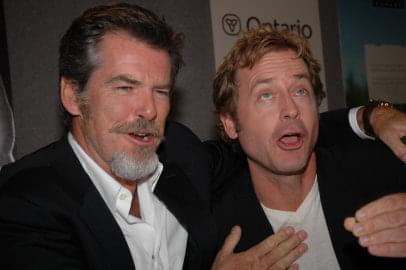 Pierce Brosnan and Greg Kinnear at The Matador press conference | 30th Toronto International Film Festival