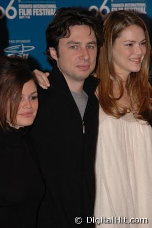 Rachel Bilson, Zach Braff and Jacinda Barrett at The Last Kiss press conference | 31st Toronto International Film Festival