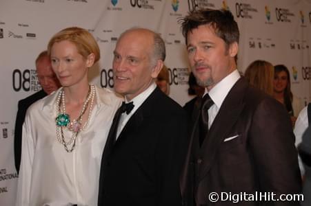 Tilda Swinton, John Malkovich and Brad Pitt | Burn After Reading premiere | 33rd Toronto International Film Festival