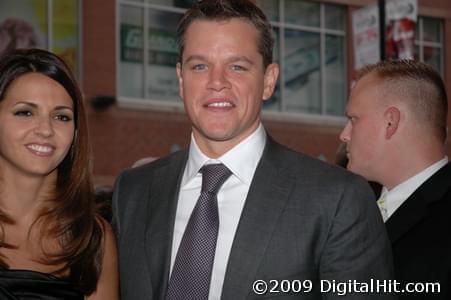 Luciana Barroso and Matt Damon at The Informant! premiere | 34th Toronto International Film Festival