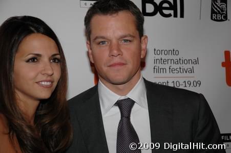 Luciana Barroso and Matt Damon at The Informant! premiere | 34th Toronto International Film Festival