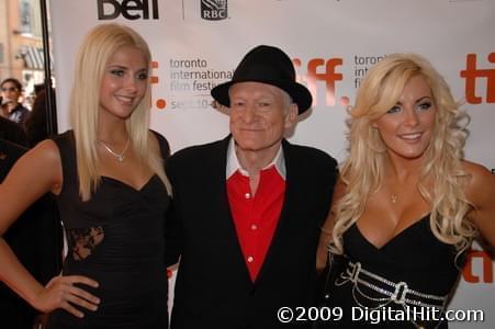 Kristina Shannon, Hugh Hefner and Crystal Harris | Hugh Hefner: Playboy, Activist and Rebel premiere | 34th Toronto International Film Festival