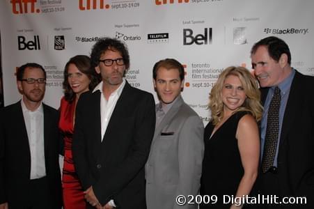 Ethan Coen, Amy Landecker, Joel Coen, Michael Stuhlbarg, Sari Lennick and Richard Kind | A Serious Man premiere | 34th Toronto International Film Festival