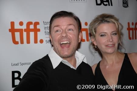 Ricky Gervais and Jane Fallon at The Invention of Lying premiere | 34th Toronto International Film Festival