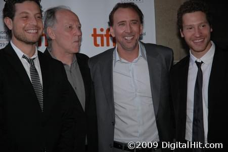 Alan Polsky, Werner Herzog, Nicolas Cage and Gabe Polsky | Bad Lieutenant: Port of Call New Orleans premiere | 34th Toronto International Film Festival