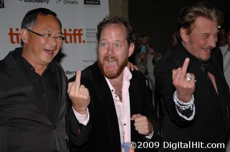 Johnnie To, Colin Geddes and Johnny Hallyday | Vengeance premiere | 34th Toronto International Film Festival