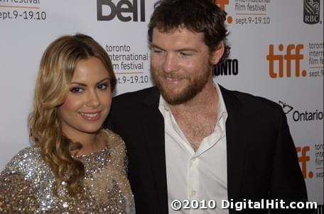 Natalie Marks and Sam Worthington | Last Night premiere | 35th Toronto International Film Festival