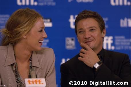 Blake Lively and Jeremy Renner at The Town press conference | 35th Toronto International Film Festival