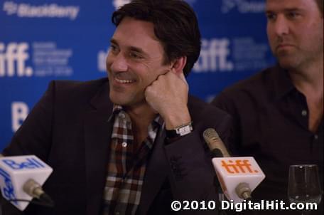 Jon Hamm and Basil Iwanyk at The Town press conference | 35th Toronto International Film Festival