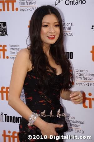 Rebecca Wang at The Debt premiere | 35th Toronto International Film Festival