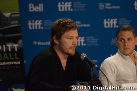 Chris Pratt and Jonah Hill | Moneyball press conference | 36th Toronto International Film Festival