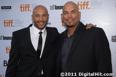 Stephen Bishop and David Justice | Moneyball premiere | 36th Toronto International Film Festival