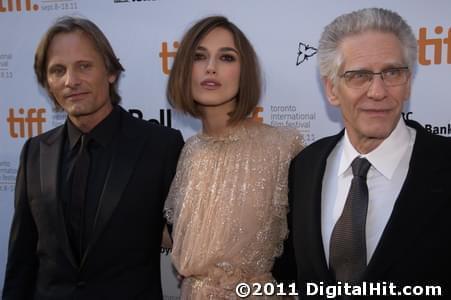 Viggo Mortensen, Keira Knightley and David Cronenberg | A Dangerous Method premiere | 36th Toronto International Film Festival