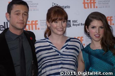 Joseph Gordon-Levitt, Bryce Dallas Howard and Anna Kendrick | 50/50 premiere | 36th Toronto International Film Festival