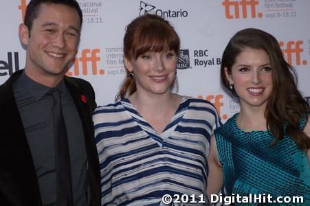 Joseph Gordon-Levitt, Bryce Dallas Howard and Anna Kendrick | 50/50 premiere | 36th Toronto International Film Festival