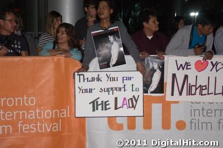 Aung San Suu Kyi supporters at The Lady premiere | 36th Toronto International Film Festival