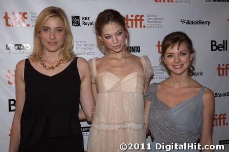 Greta Gerwig, Analeigh Tipton and Carrie MacLemore | Damsels in Distress premiere | 36th Toronto International Film Festival