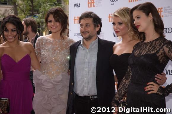 Vanessa Hudgens, Selena Gomez, Harmony Korine, Ashley Benson and Rachel Korine | Spring Breakers premiere | 37th Toronto International Film Festival