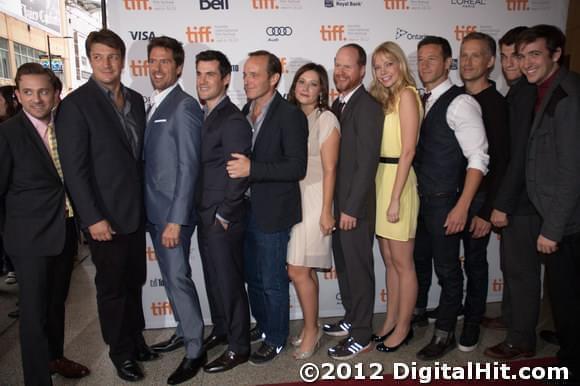 Tom Lenk, Nathan Fillion, Alexis Denisof, Sean Maher, Clark Gregg, Emma Bates, Joss Whedon, Riki Lindhome, Joshua Zar, Reed Diamond, Nick Kocher and Brian McElhaney | Much Ado About Nothing premiere | 37th Toronto International Film Festival