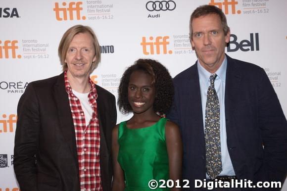 Andrew Adamson, Xzannjah Matsi and Hugh Laurie | Mr. Pip premiere | 37th Toronto International Film Festival