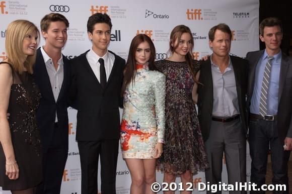 Judy Cairo, Patrick Schwarzenegger, Nat Wolff, Lily Collins, Liana Liberato, Greg Kinnear and Josh Boone | Stuck in Love (formerly Writers) premiere | 37th Toronto International Film Festival